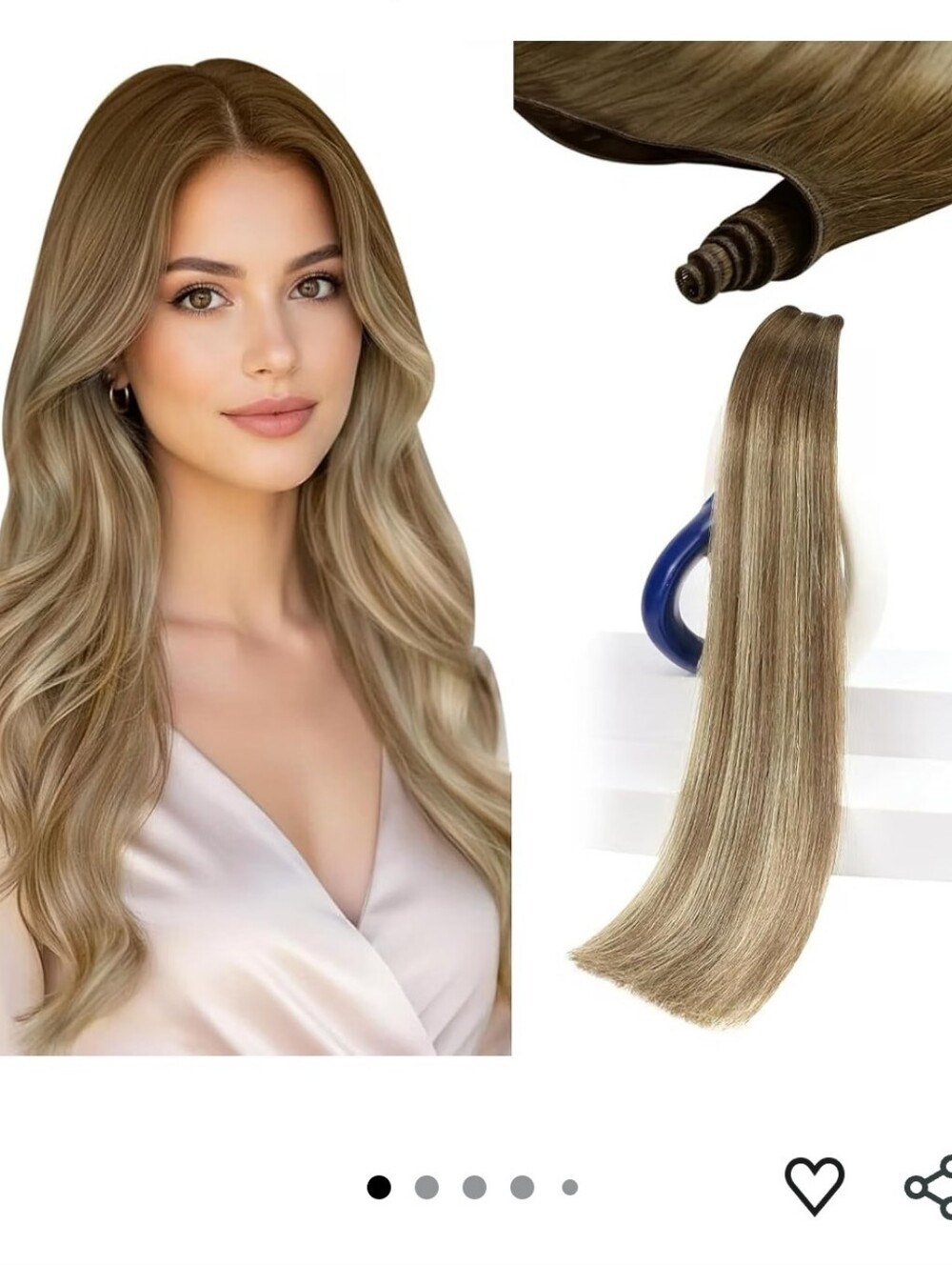 Sunny Hair Genius Weft Hair Extensions Human Hair Blonde Balayage 14"